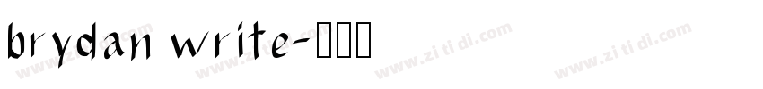 brydan write字体转换
